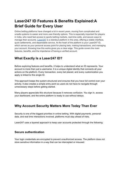 laser247 advantages
